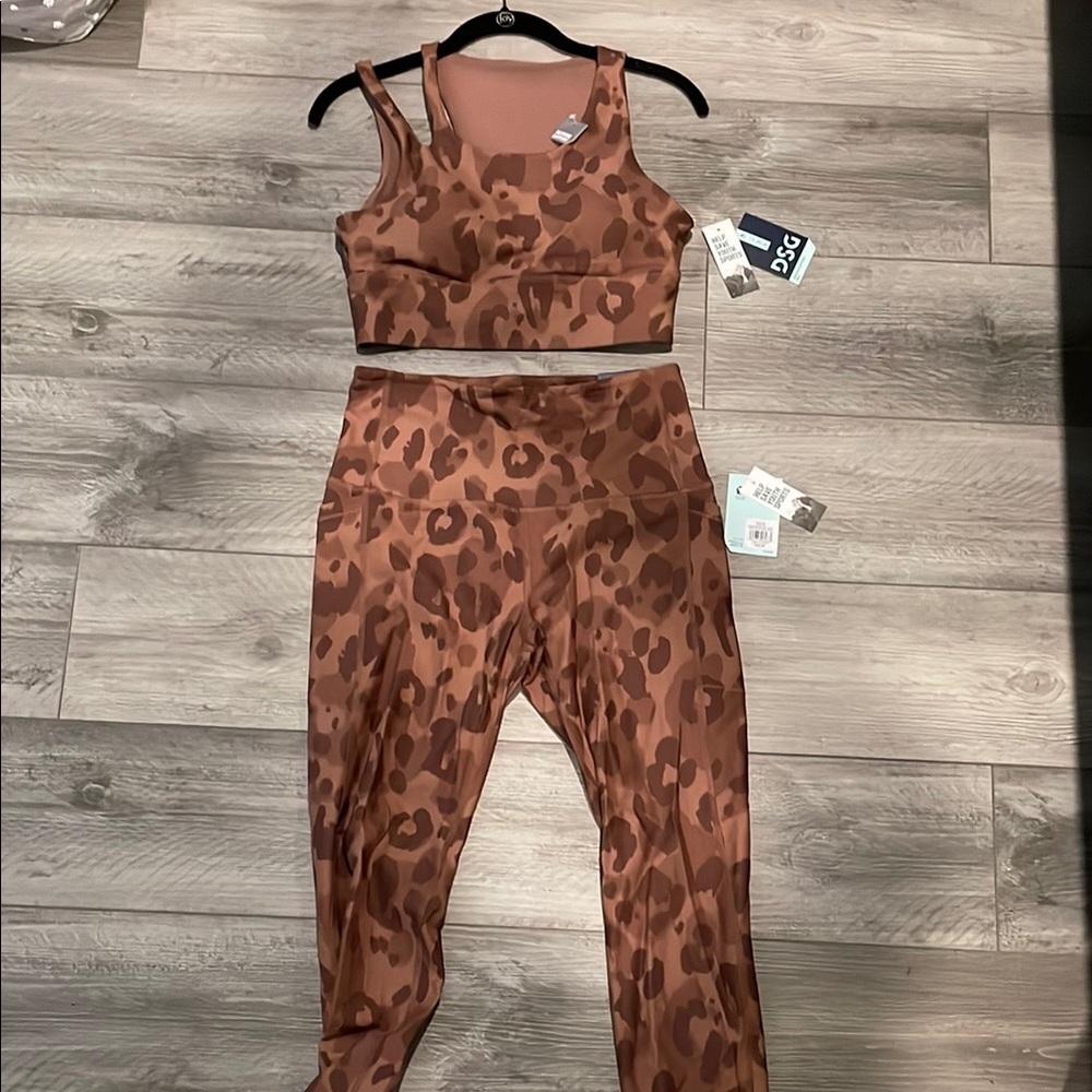 DSG Brown Leggings with Animal Print
